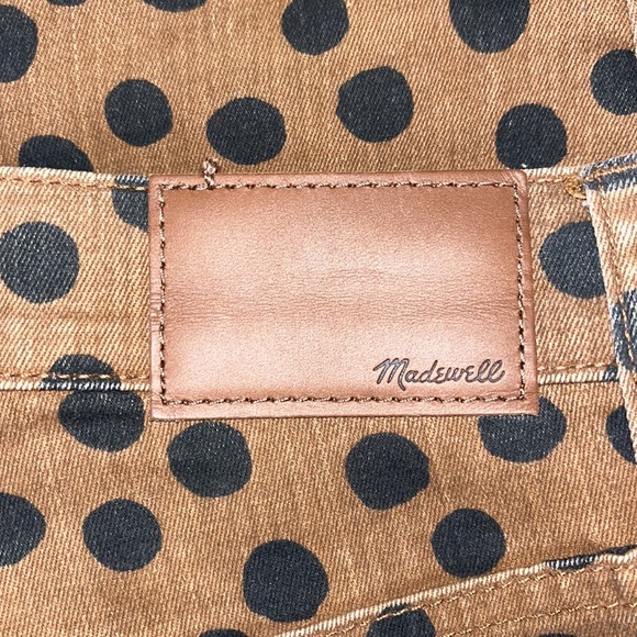 NWOT MADEWELL Leopard Dot 10" High-Rise Skinny Black and Brown Jeans Size 26 - Picture 4 of 10